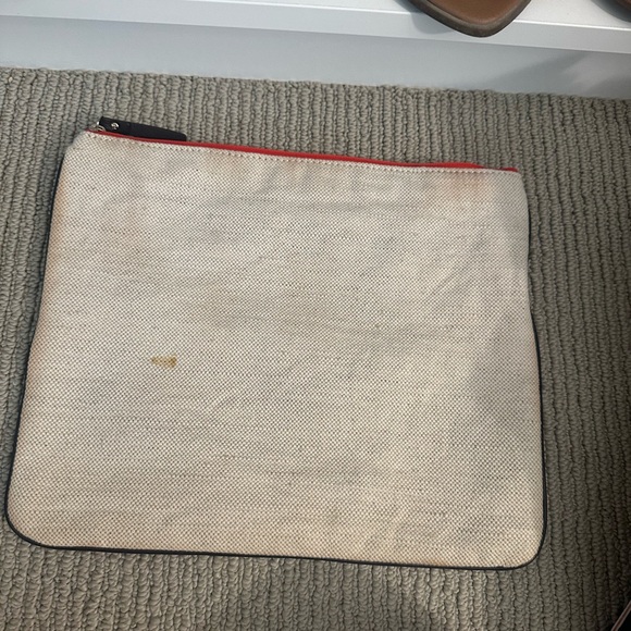 Kate Spade Canvas School Satchel Print Pouch – Large Zip Bag - Picture 8 of 10